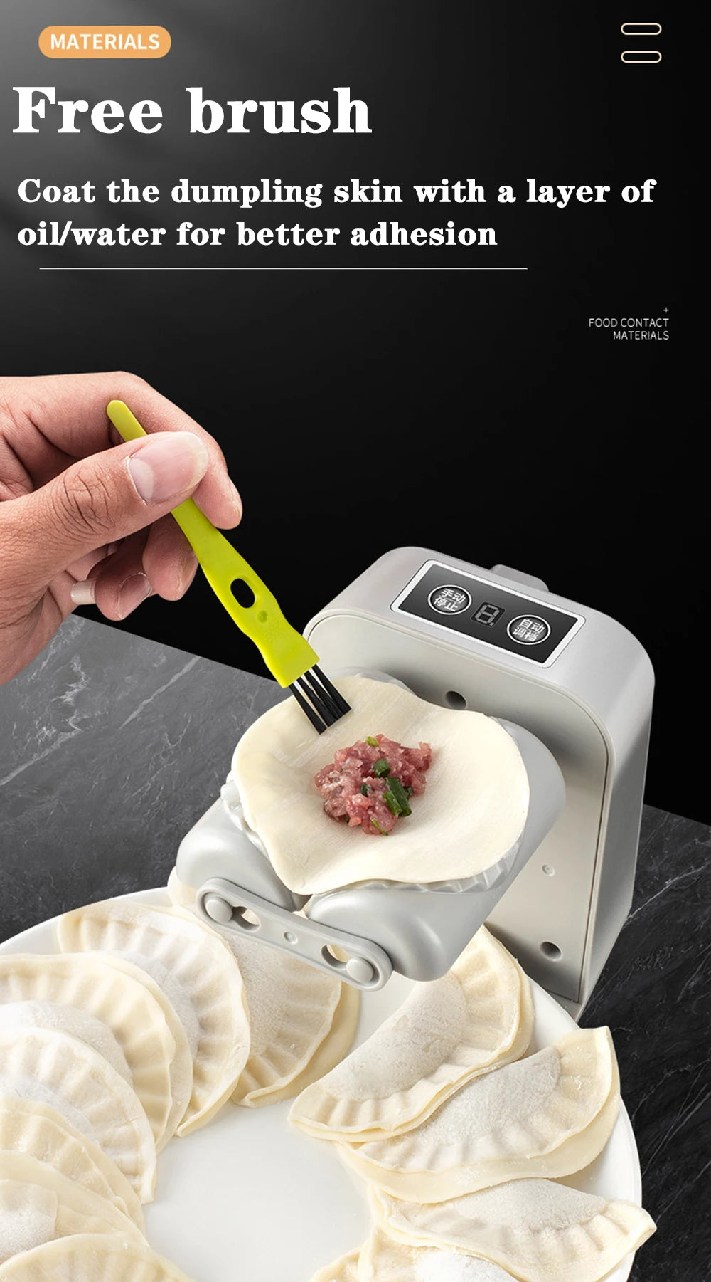 Electric Dumpling Maker Machine - Dumpling Skin Press and Manual Ravioli Mold Tool for Kitchen Accessories