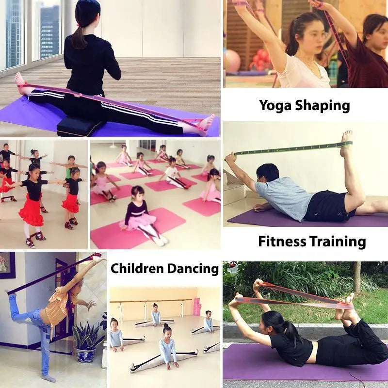 Elastic Yoga Pull Strap - Polyester Latex Resistance Band Loop for Pilates, Fitness, and Exercise Training