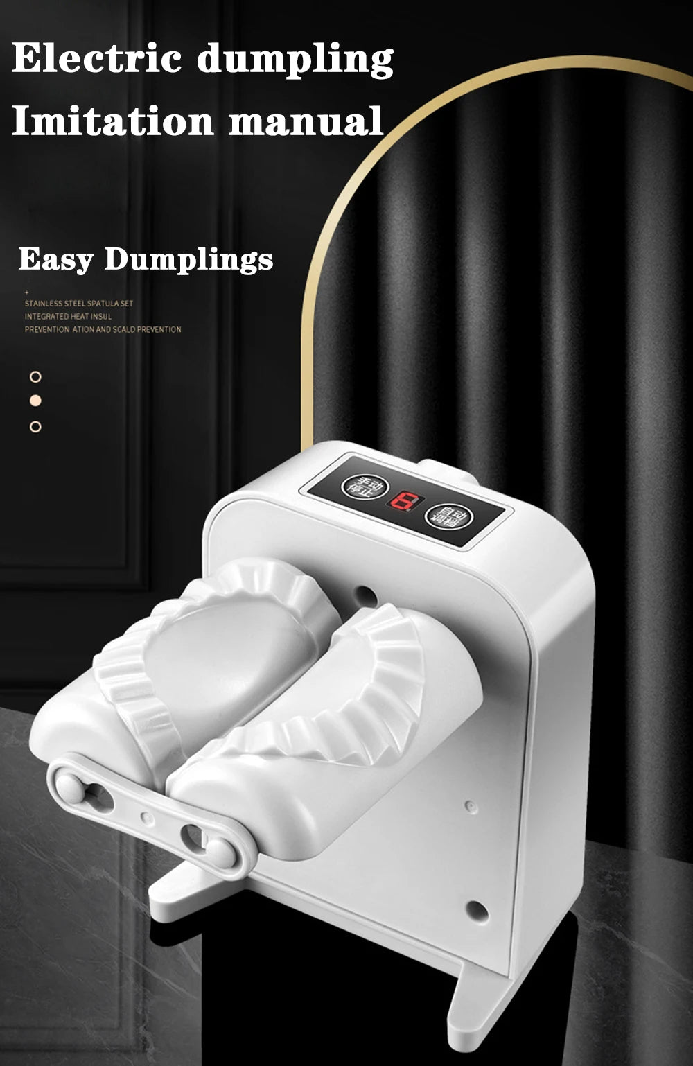Electric Dumpling Maker Machine - Dumpling Skin Press and Manual Ravioli Mold Tool for Kitchen Accessories