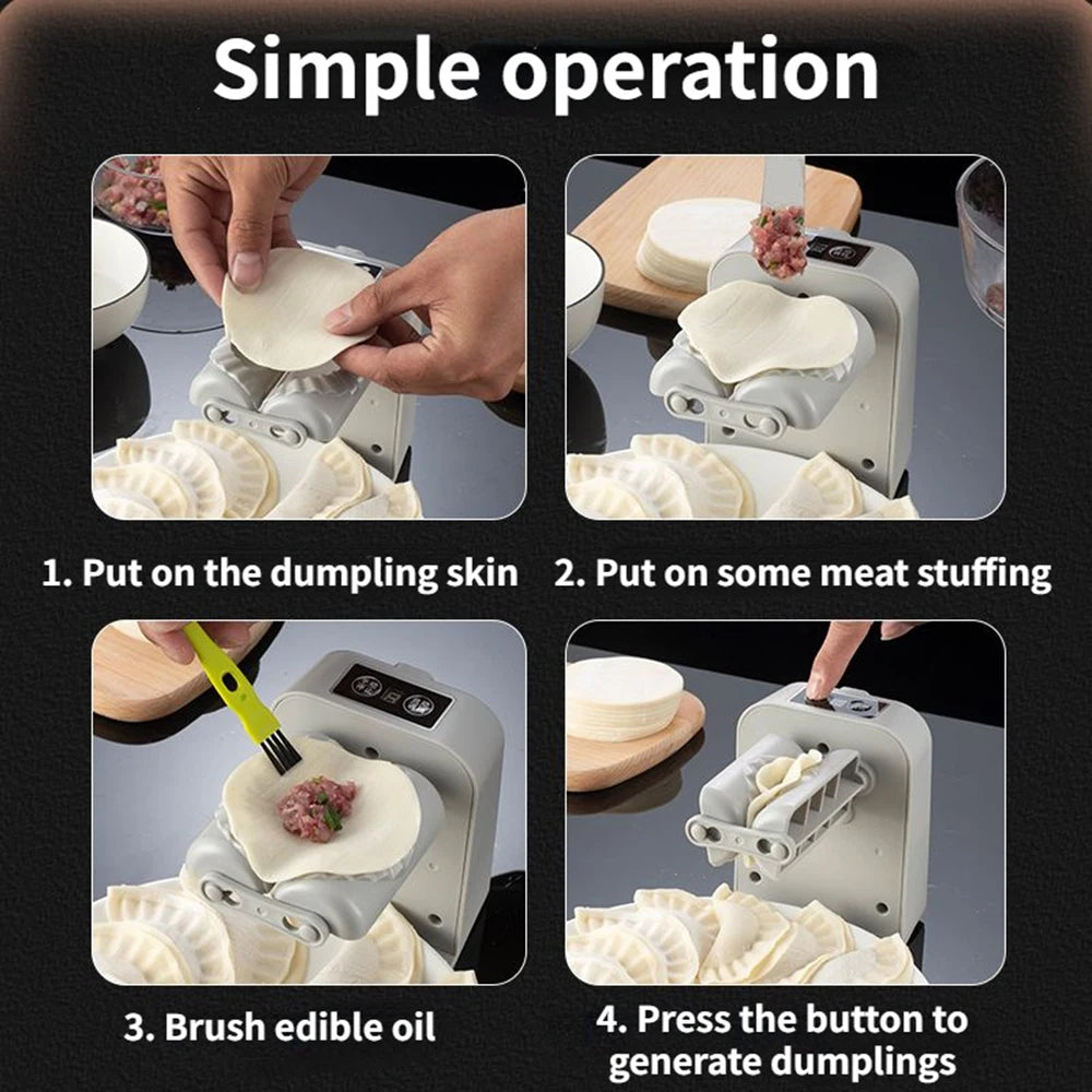 Electric Dumpling Maker Machine - Dumpling Skin Press and Manual Ravioli Mold Tool for Kitchen Accessories