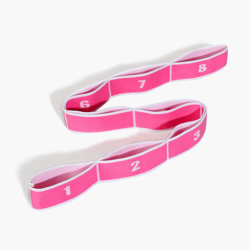 Elastic Yoga Pull Strap - Polyester Latex Resistance Band Loop for Pilates, Fitness, and Exercise Training