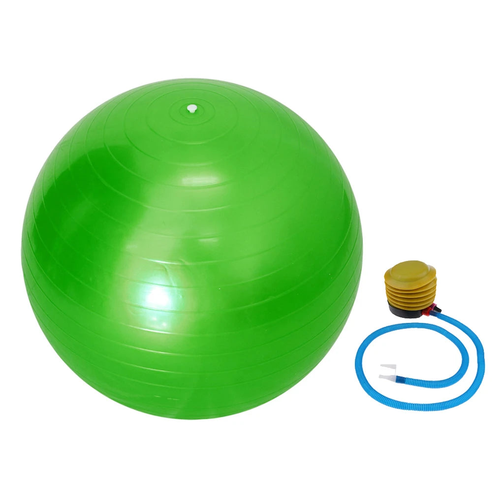 55cm Explosion-Proof Yoga Ball with Pump - Pilates Fitness Gym Balance Stability Ball, Swiss Exercise and Massage Ball