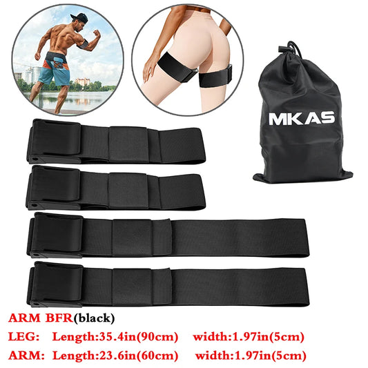 BFR Bands - Blood Flow Restriction Resistance Straps for Thigh, Glute, and Hip Building Workouts