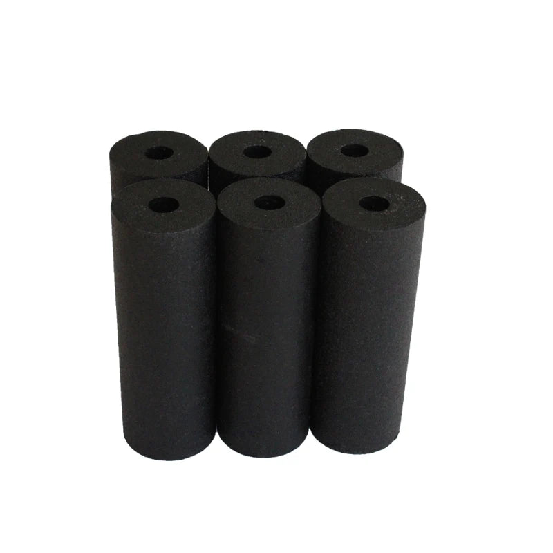 EPP Hollow Yoga Foam Roller and Massage Ball Set - Pilates and Fitness Equipment for Yoga and Gym Exercises, Black