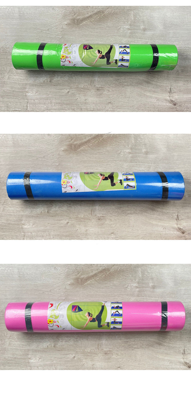 3MM-5MM Thick Anti-Skid Yoga Mat, EVA Comfort Foam, Ideal for Exercise, Yoga, Pilates, and Gymnastics