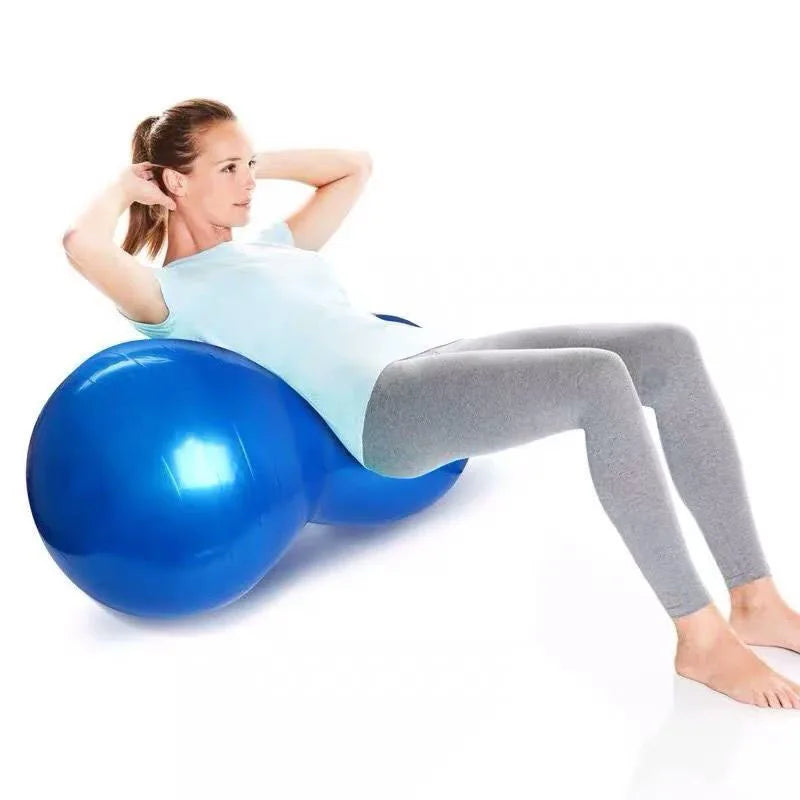 Anti-Burst 90x45cm Peanut Yoga Ball - Fitness Equipment for Home Workouts, Sports, Gym, Yoga, and Pilates Training, Includes Pump