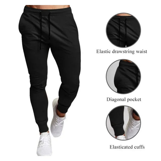 Casual Pants Men's Jogger Sweatpants Elastic Waist Sports Fitness Clothes