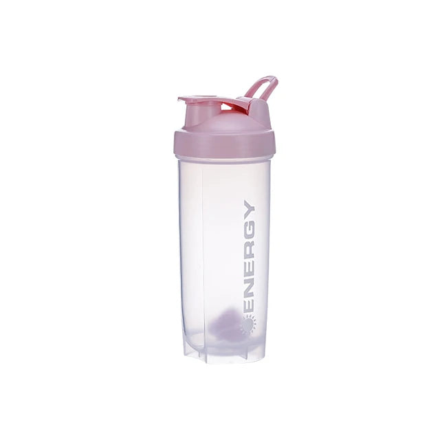 500-700ml Portable Shaker Bottle with Stirring Ball - Ideal for Protein Shakes and Pre-Workout Drinks, BPA-Free Design