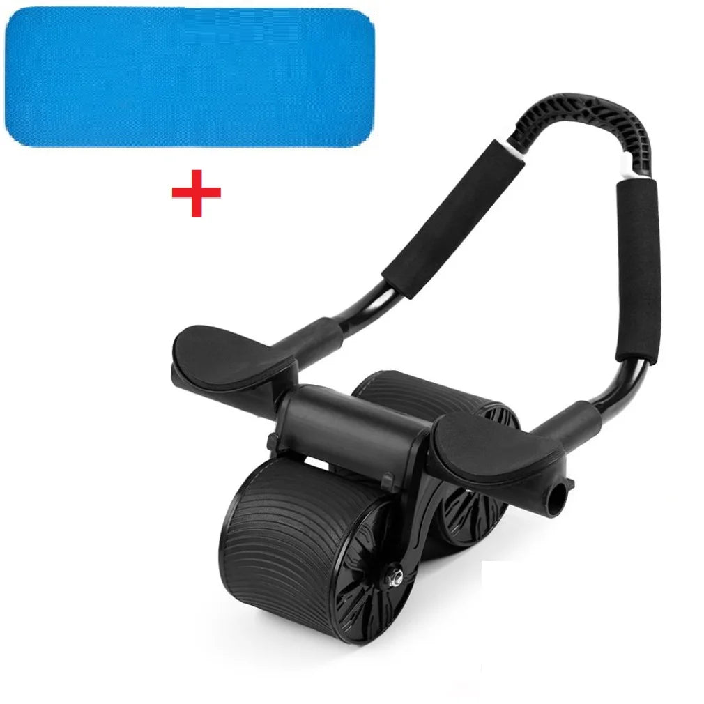 Automatic Rebound Ab Roller with Elbow Support - Dual-Wheel Abdominal Exercise Equipment for Slimming, Belly Fitness, and Strength Training
