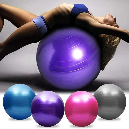 Yoga Pilates Ball for Gym and Fitness - Soft Exercise Ball with Cover for Workouts, Available in Sizes 45cm, 55cm, 65cm, 75cm, 85cm, and 95cm