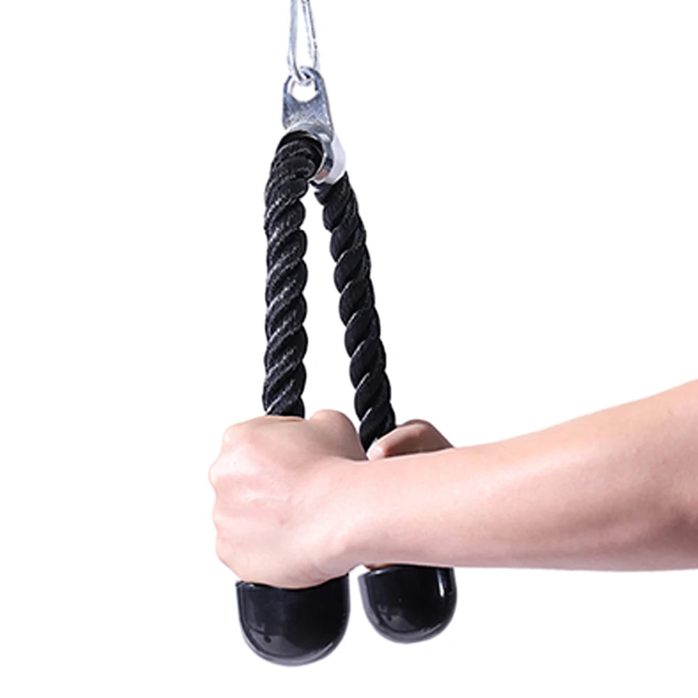 Fitness Cable Weight Pulley System Exercise Rope Bar Attachments LAT Pull Down Home Gym Equipment