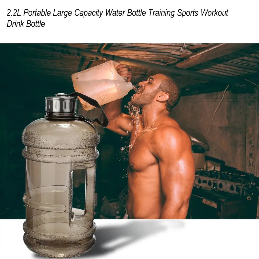 2-2L Large-Capacity Portable PETG Water Bottle with Handle - Perfect for Outdoor Sports, Gym Training, Workouts, and Shakes