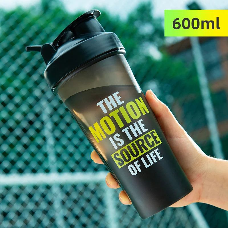 Shaker Bottles Gym Sports Protein Powder Mixing Bottle Outdoor Portable Leak Proof Plastic Cup Drinkware