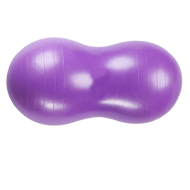 Anti-Burst 90x45cm Peanut Yoga Ball - Fitness Equipment for Home Workouts, Sports, Gym, Yoga, and Pilates Training, Includes Pump