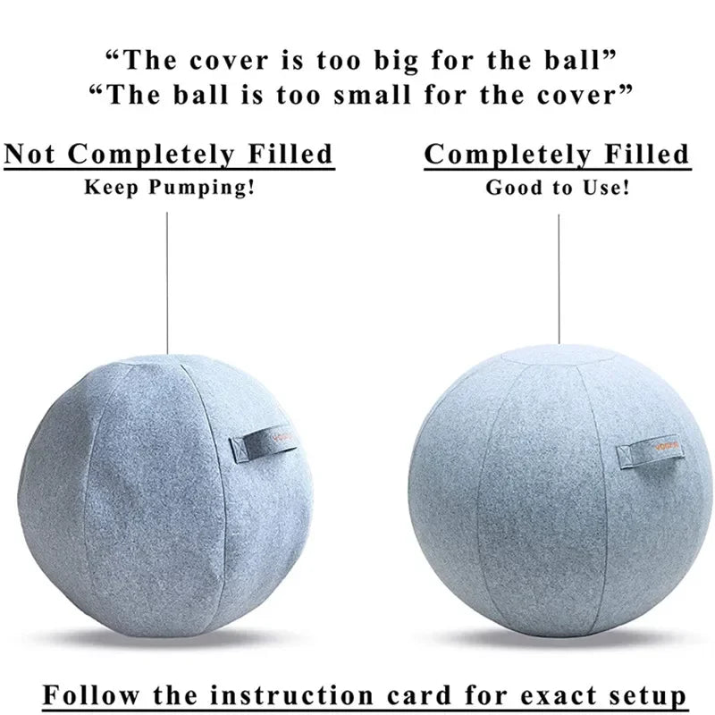 Premium Protective Cover for Yoga Ball - Gym Workout Balance Ball Cover for Fitness and Yoga Exercises, Available in 55/65/75/85cm Sizes