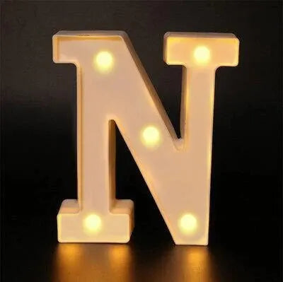 Alphabet LED Night Lights Luminous Number Letter Lamp 16cm Letter Light for Home Wedding Birthday Christmas Party Decoration