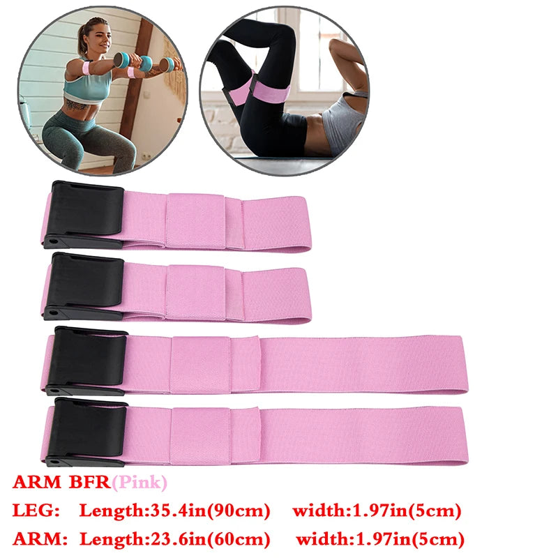 BFR Bands - Blood Flow Restriction Resistance Straps for Thigh, Glute, and Hip Building Workouts