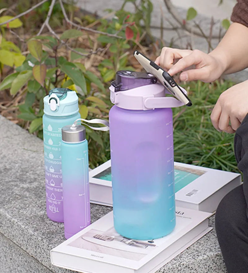 3-Pack Sports Water Bottles - Ideal for Office, School, Gym, Workouts, and Outdoor Use with Large Capacity