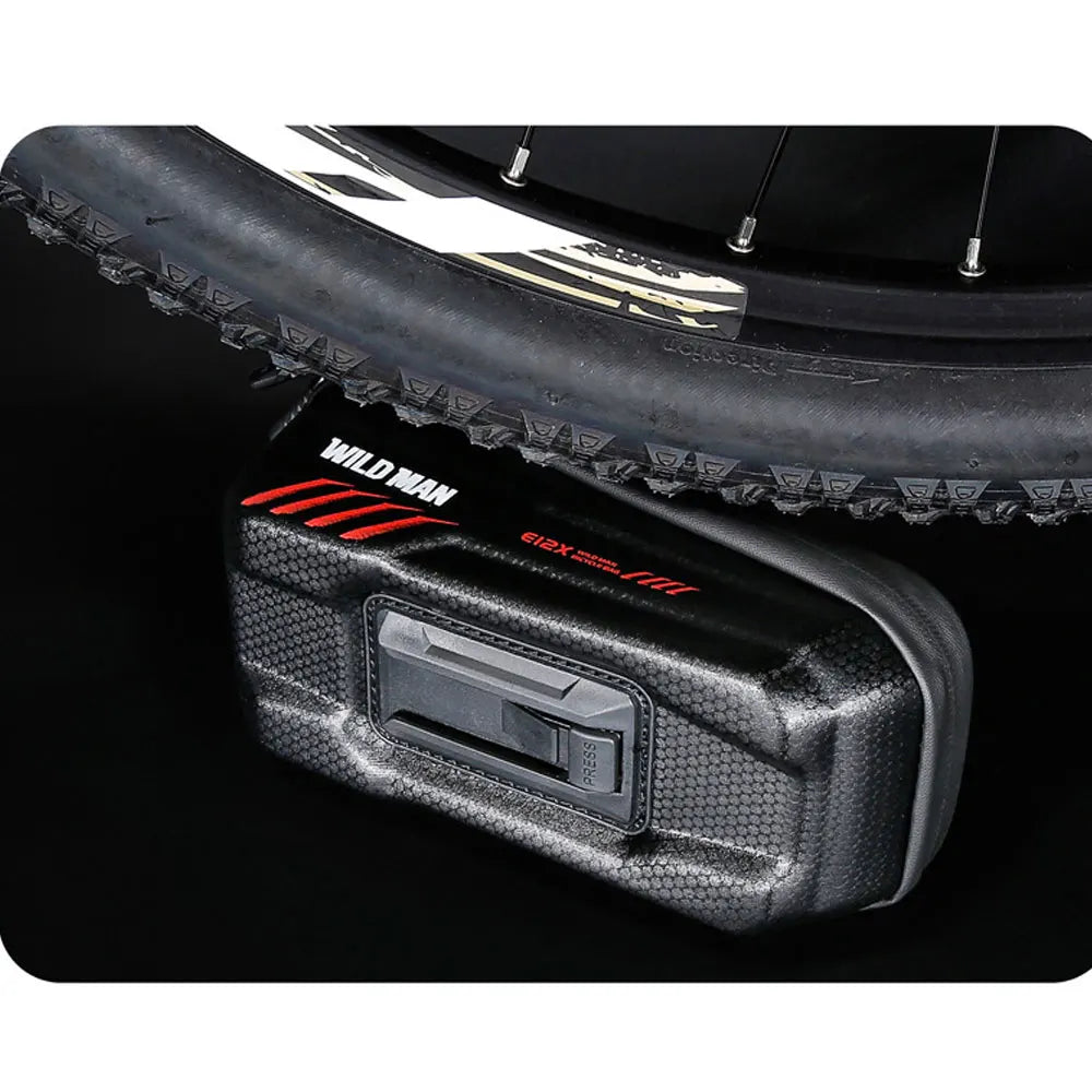 WILD MAN 2L Waterproof Bike Bag with 7.4-Inch Touch Screen Phone Holder - Frame Front Tube Cycling Bag & Accessories