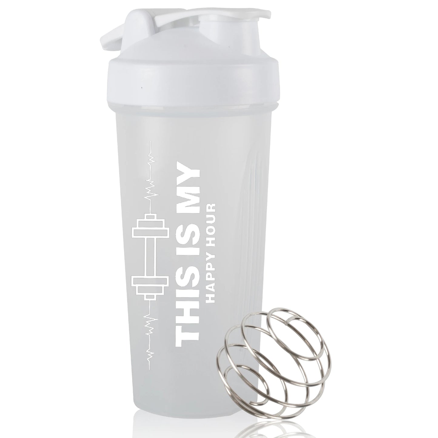 Protein Shaker Bottle 20oz Supplements Mixes Drink Cup with Blender Ball