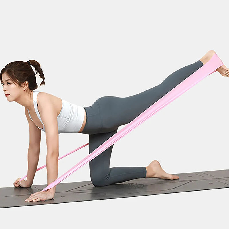 Portable Yoga Elastic Bands - Latex Pilates Strength and Resistance Bands