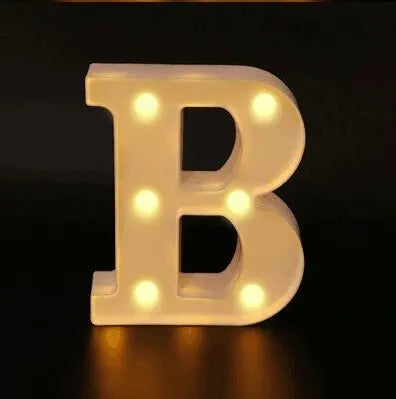Alphabet LED Night Lights Luminous Number Letter Lamp 16cm Letter Light for Home Wedding Birthday Christmas Party Decoration