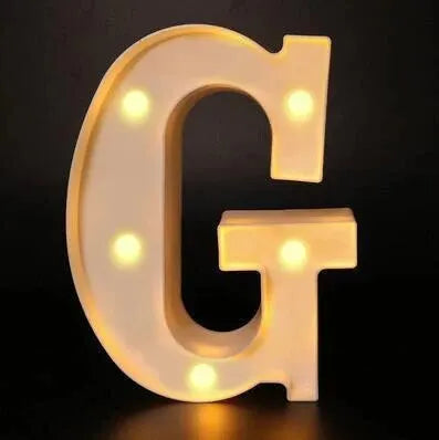 Alphabet LED Night Lights Luminous Number Letter Lamp 16cm Letter Light for Home Wedding Birthday Christmas Party Decoration