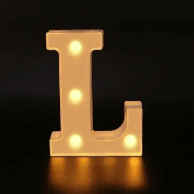 Alphabet LED Night Lights Luminous Number Letter Lamp 16cm Letter Light for Home Wedding Birthday Christmas Party Decoration
