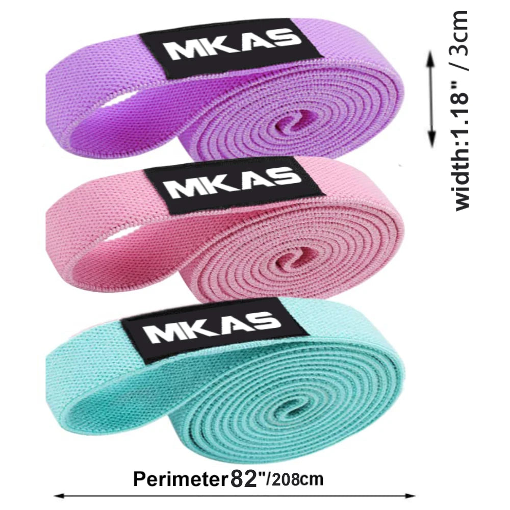 Long Resistance Loop Band Set Unisex Fitness Yoga Elastic Bands Hip Circle Thigh Squat Band Workout Gym Equipment for Home