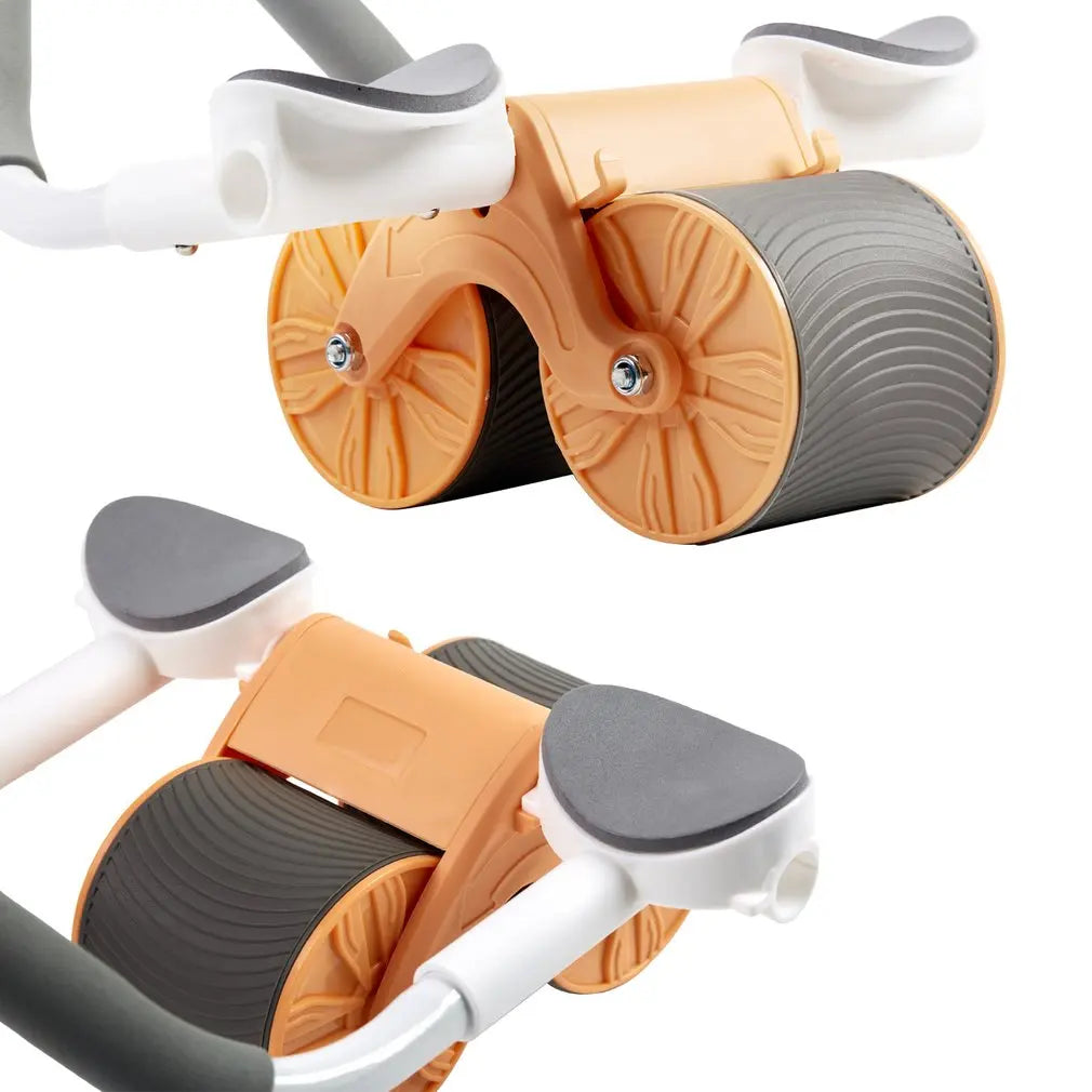 Automatic Rebound Ab Roller with Elbow Support - Dual-Wheel Abdominal Exercise Equipment for Slimming, Belly Fitness, and Strength Training