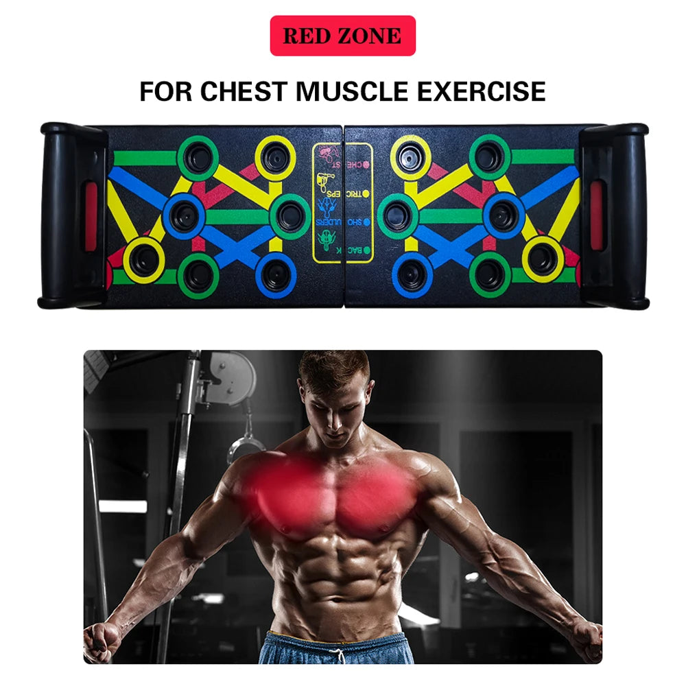 14 in 1 Push-Up Board Fitness Gym Equipment for Abdominal Muscle Building Exercise