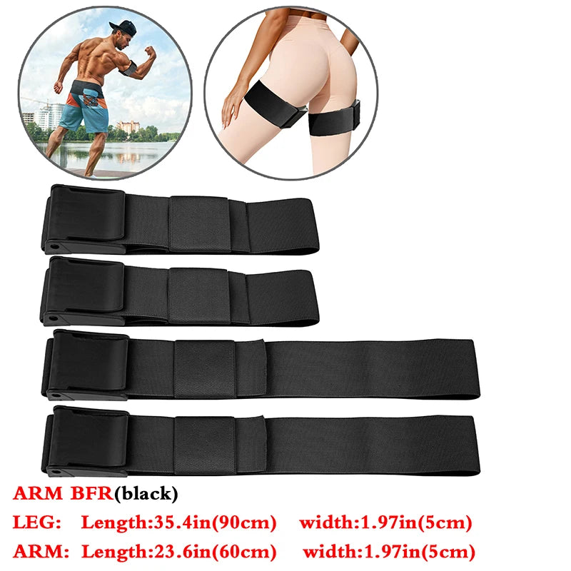 BFR Bands - Blood Flow Restriction Resistance Straps for Thigh, Glute, and Hip Building Workouts