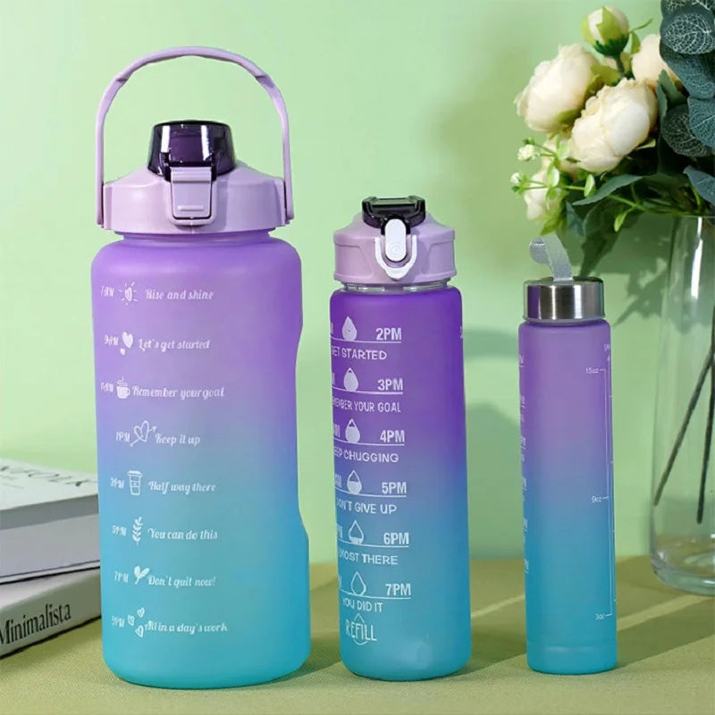 3-Pack Sports Water Bottles - Ideal for Office, School, Gym, Workouts, and Outdoor Use with Large Capacity