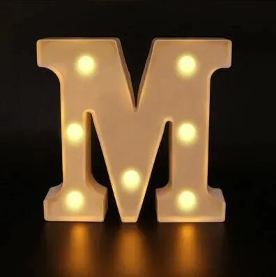 Alphabet LED Night Lights Luminous Number Letter Lamp 16cm Letter Light for Home Wedding Birthday Christmas Party Decoration