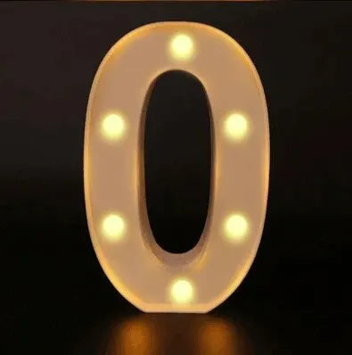 Alphabet LED Night Lights Luminous Number Letter Lamp 16cm Letter Light for Home Wedding Birthday Christmas Party Decoration