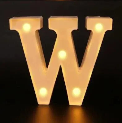 Alphabet LED Night Lights Luminous Number Letter Lamp 16cm Letter Light for Home Wedding Birthday Christmas Party Decoration