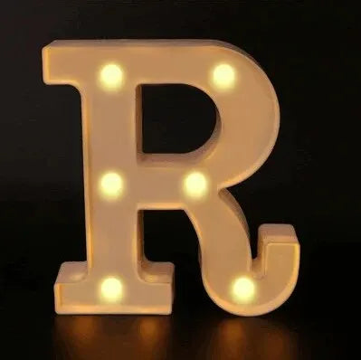 Alphabet LED Night Lights Luminous Number Letter Lamp 16cm Letter Light for Home Wedding Birthday Christmas Party Decoration