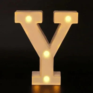 Alphabet LED Night Lights Luminous Number Letter Lamp 16cm Letter Light for Home Wedding Birthday Christmas Party Decoration