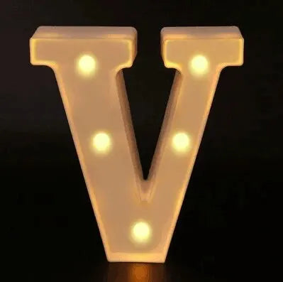 Alphabet LED Night Lights Luminous Number Letter Lamp 16cm Letter Light for Home Wedding Birthday Christmas Party Decoration