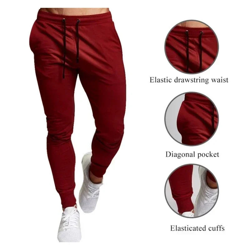 Casual Pants Men's Jogger Sweatpants Elastic Waist Sports Fitness Clothes