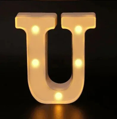 Alphabet LED Night Lights Luminous Number Letter Lamp 16cm Letter Light for Home Wedding Birthday Christmas Party Decoration