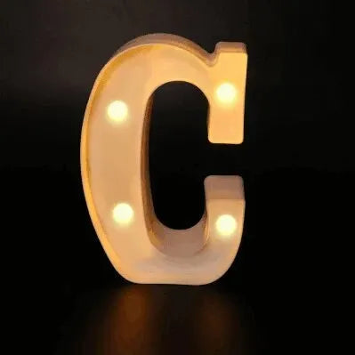 Alphabet LED Night Lights Luminous Number Letter Lamp 16cm Letter Light for Home Wedding Birthday Christmas Party Decoration