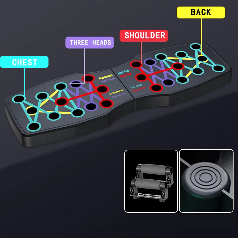 Multi-Function Push Up Board Foldable Push-Up Rack Portable Chest Muscles Training Exercise Board Fitness Equipment for Home Gym