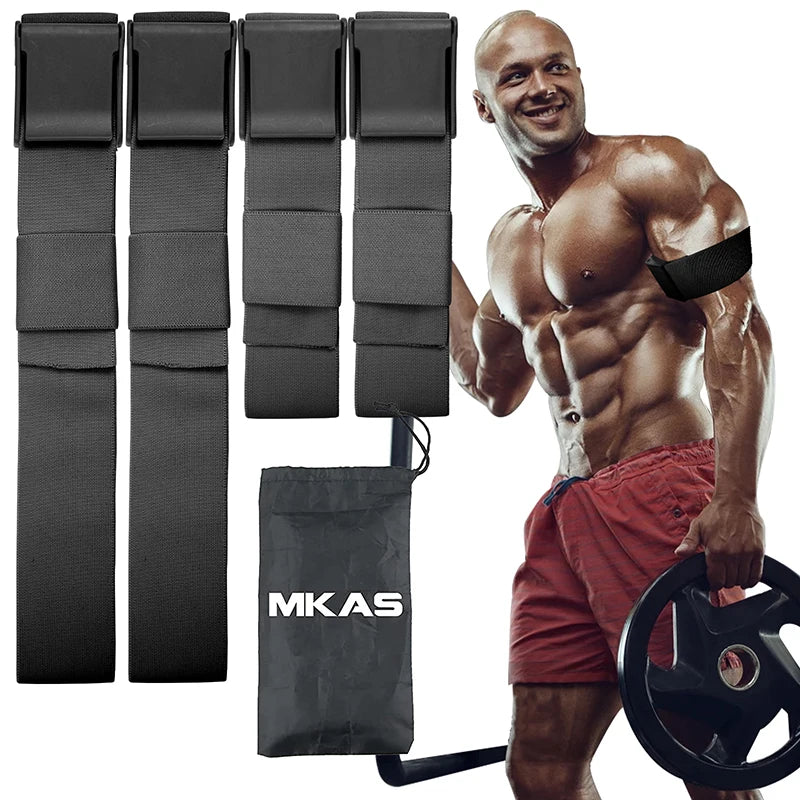 BFR Bands - Blood Flow Restriction Resistance Straps for Thigh, Glute, and Hip Building Workouts