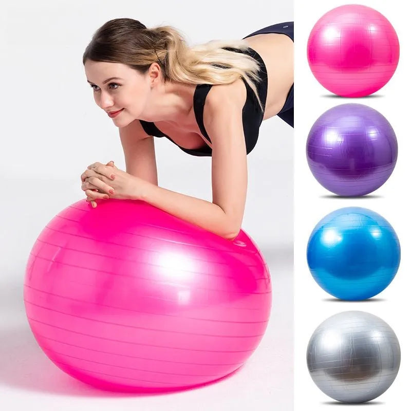 Yoga Pilates Ball for Gym and Fitness - Soft Exercise Ball with Cover for Workouts, Available in Sizes 45cm, 55cm, 65cm, 75cm, 85cm, and 95cm