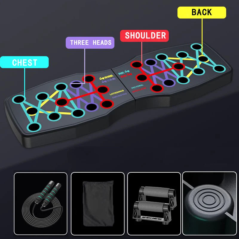 Multi-Function Push Up Board Foldable Push-Up Rack Portable Chest Muscles Training Exercise Board Fitness Equipment for Home Gym