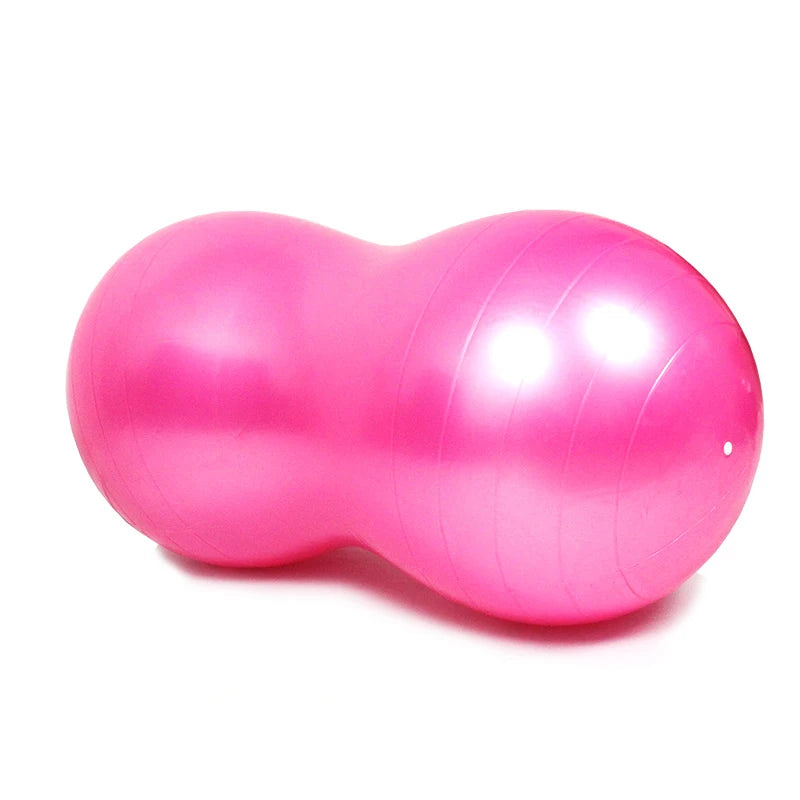 Anti-Burst 90x45cm Peanut Yoga Ball - Fitness Equipment for Home Workouts, Sports, Gym, Yoga, and Pilates Training, Includes Pump