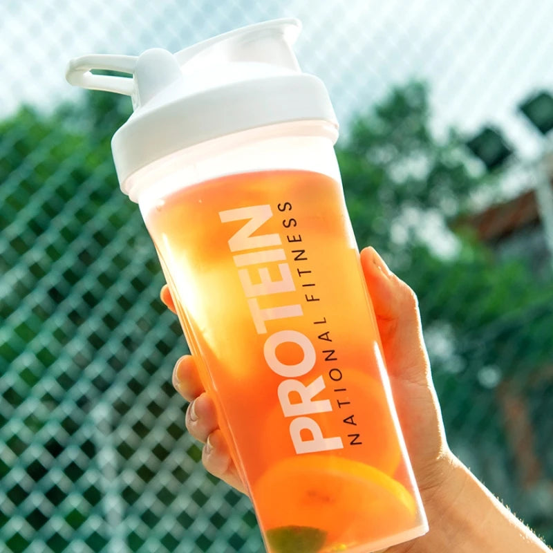 Shaker Bottles Gym Sports Protein Powder Mixing Bottle Outdoor Portable Leak Proof Plastic Cup Drinkware