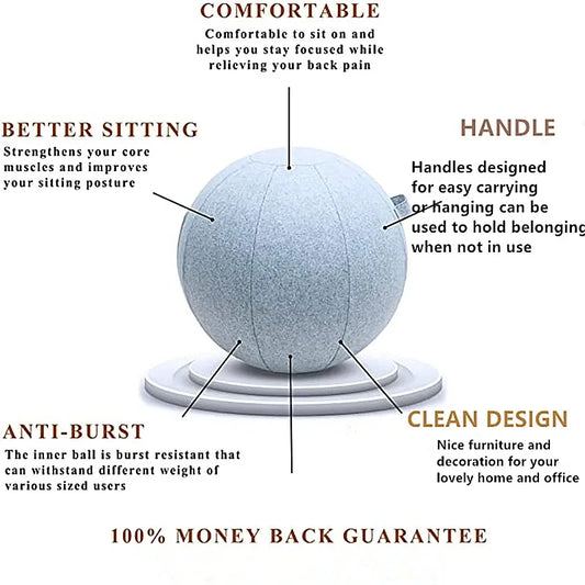 Premium Protective Cover for Yoga Ball - Gym Workout Balance Ball Cover for Fitness and Yoga Exercises, Available in 55/65/75/85cm Sizes