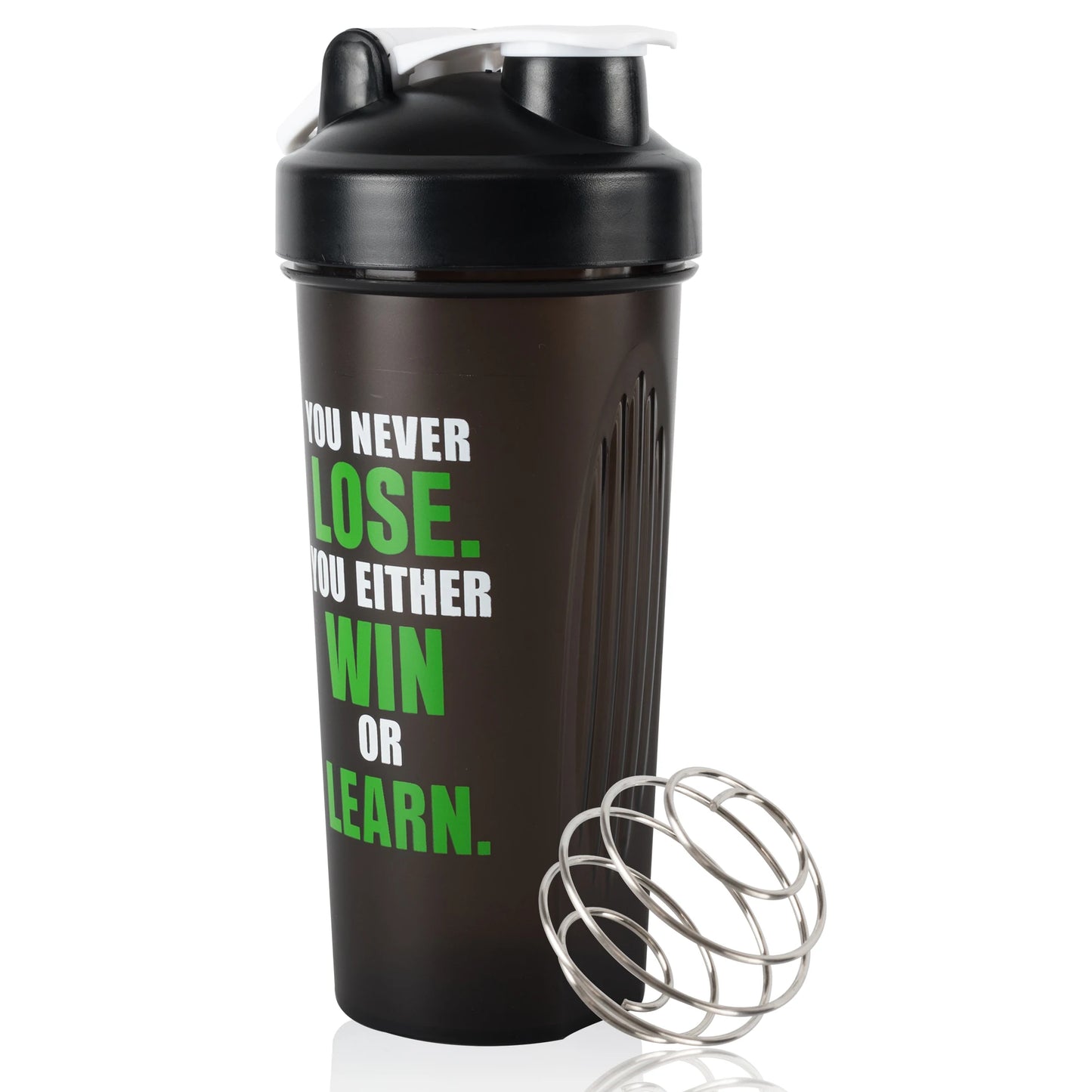 Protein Shaker Bottle 20oz Supplements Mixes Drink Cup with Blender Ball